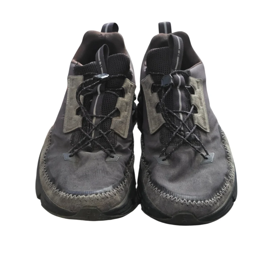 On Running Men's Athletic Sneaker Shoes - Black and Gray Size 12
